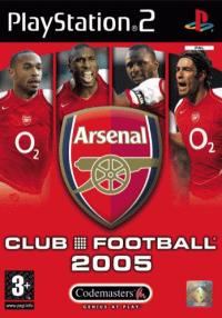Club Football 2005: Arsenal PAL Playstation 2 PAL box art